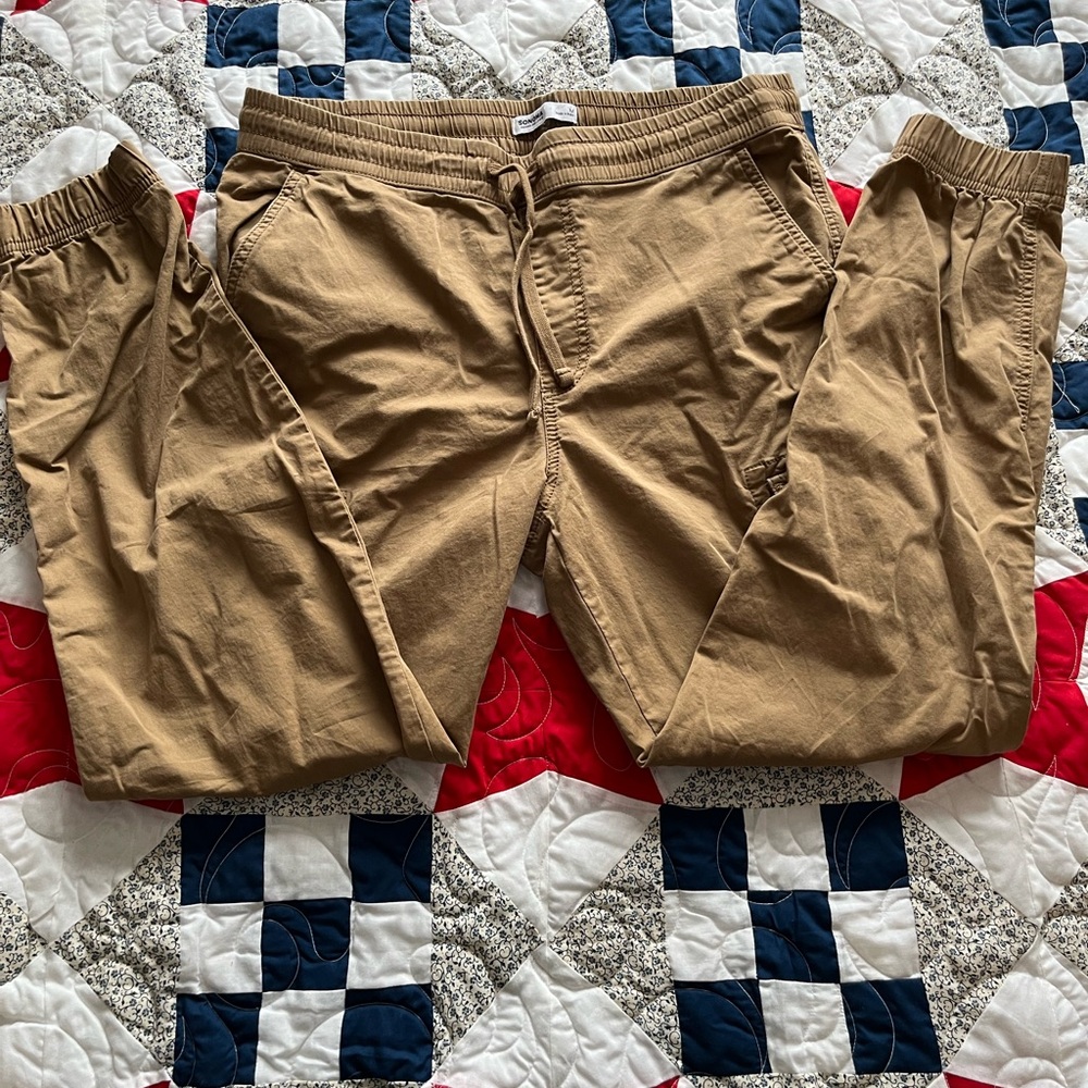Men's Tan Jogger Pants